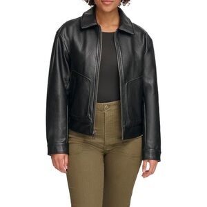 Levi's Womens Levi's Women's Faux Leather Lightweight Dad Bomber Jacket XS